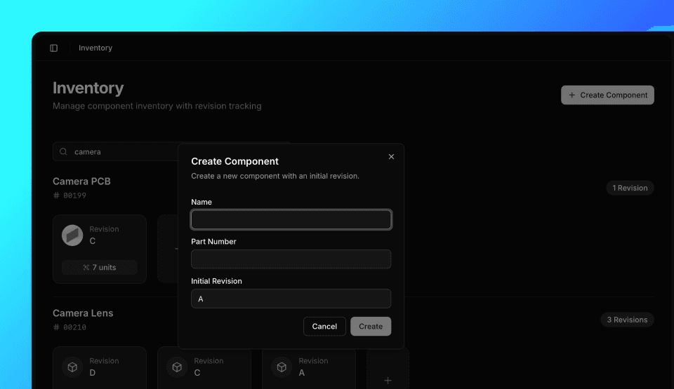 Create new component interface