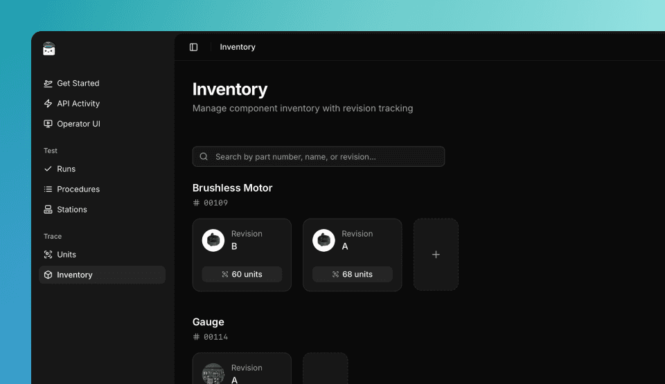 Revision displayed in inventory