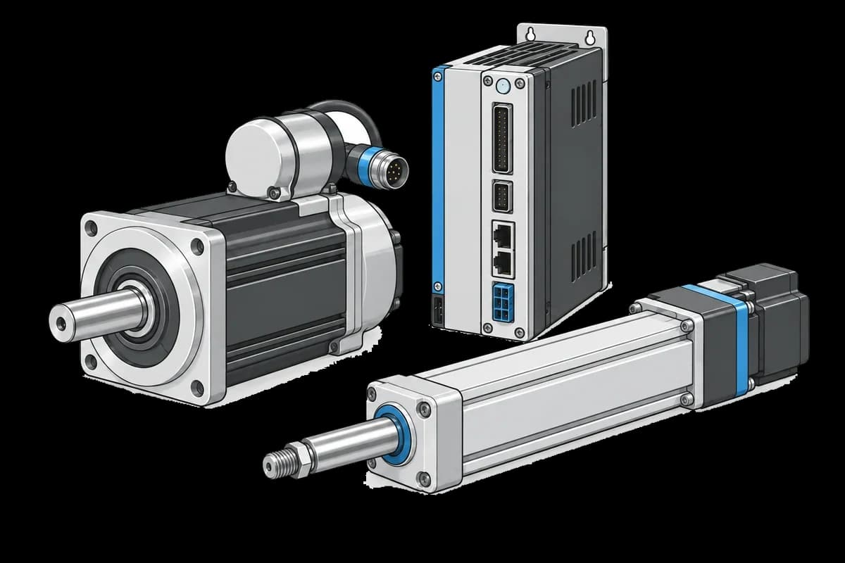 Electric motors, a motor drive and a linear actuator