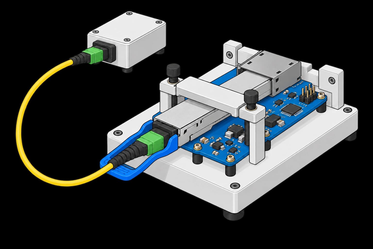 400G DR4 Transceiver TP2 Test test setup