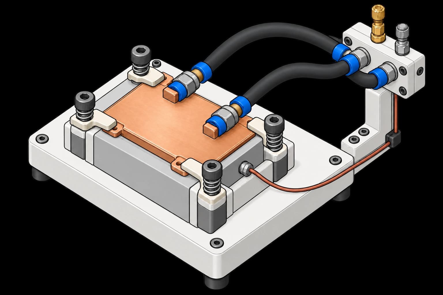 Cold Plate Leak and Thermal Qualification test setup