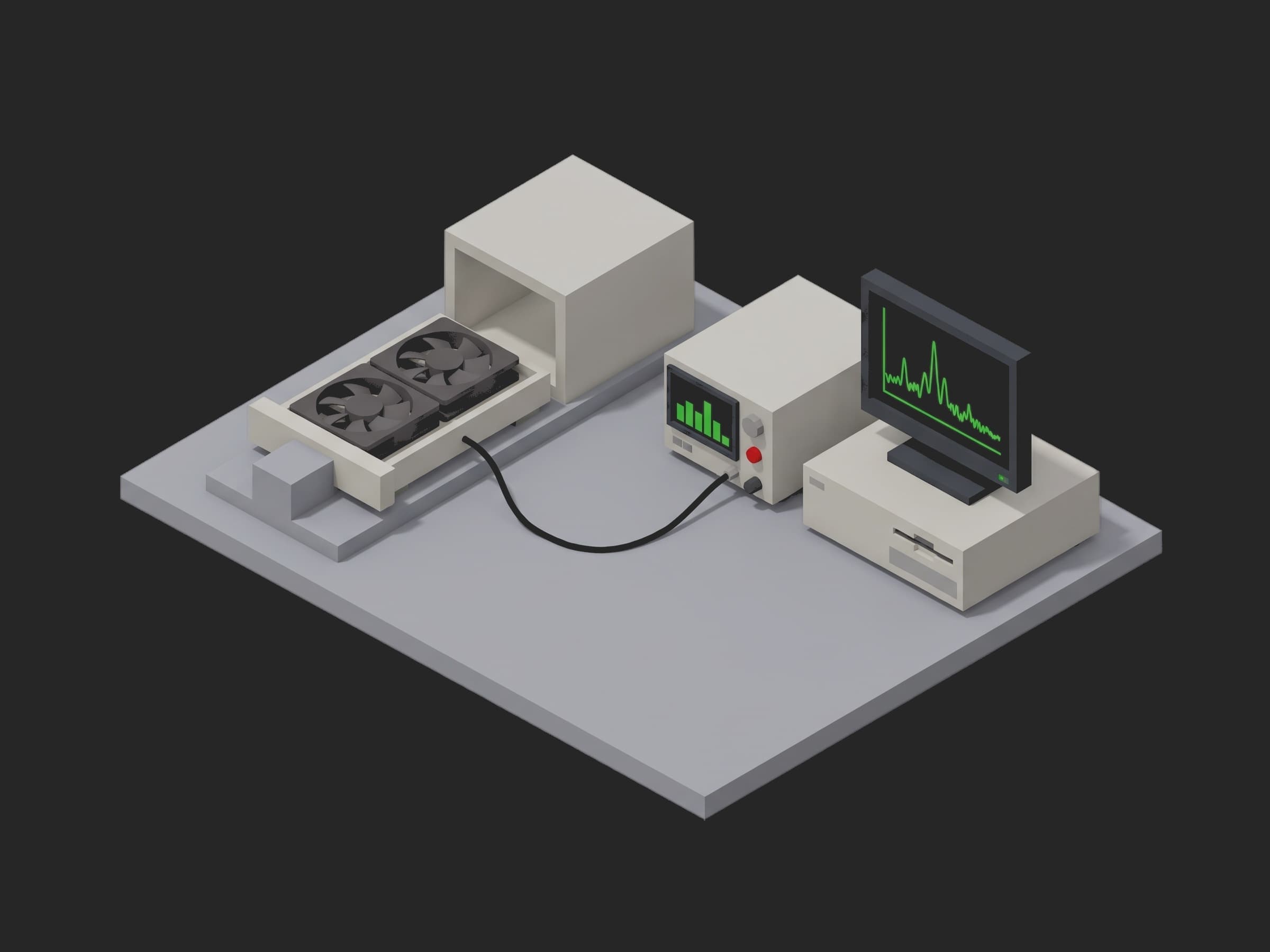 Server Fan Tray End-of-Line Test test setup