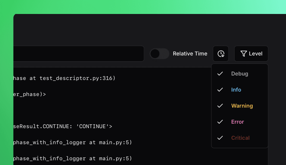 Screenshot of Tofupilot illustrating the station feature.