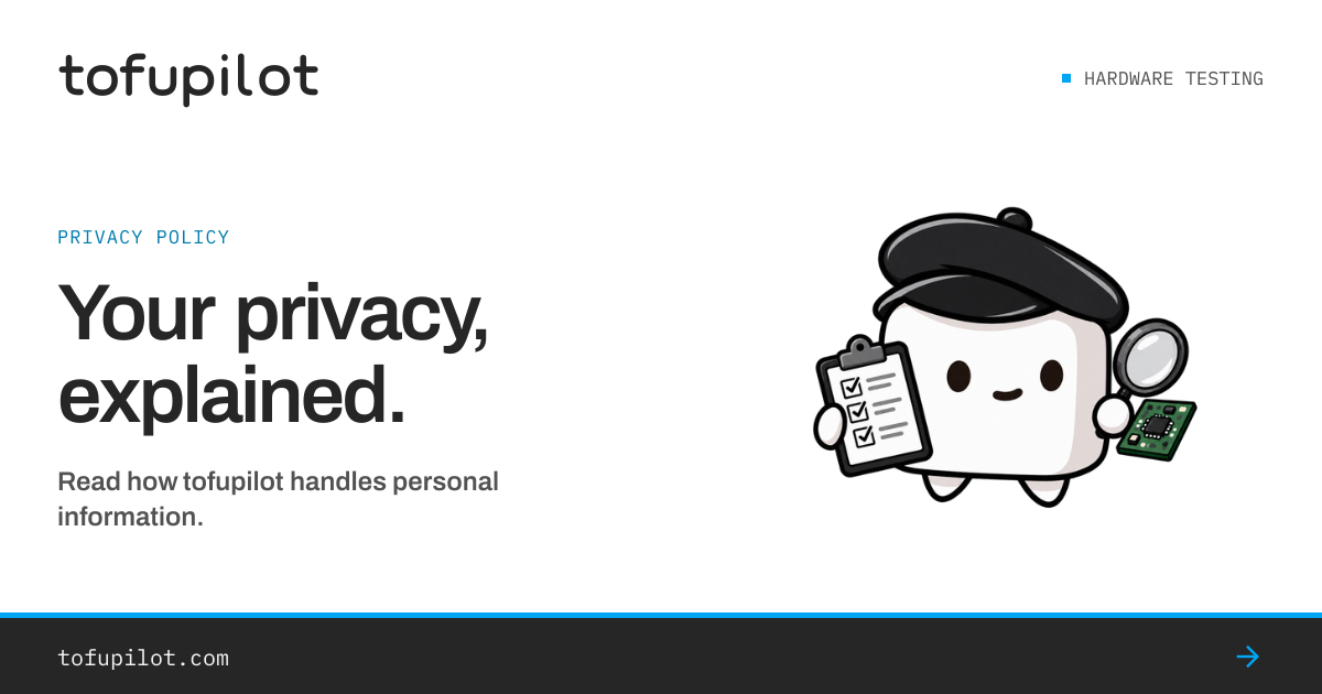 Privacy Policy - TofuPilot